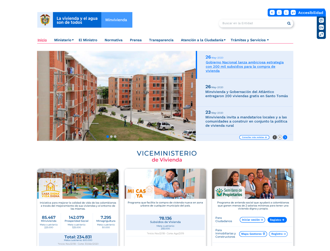 Portal GOV.CO Minvivienda con Drupal