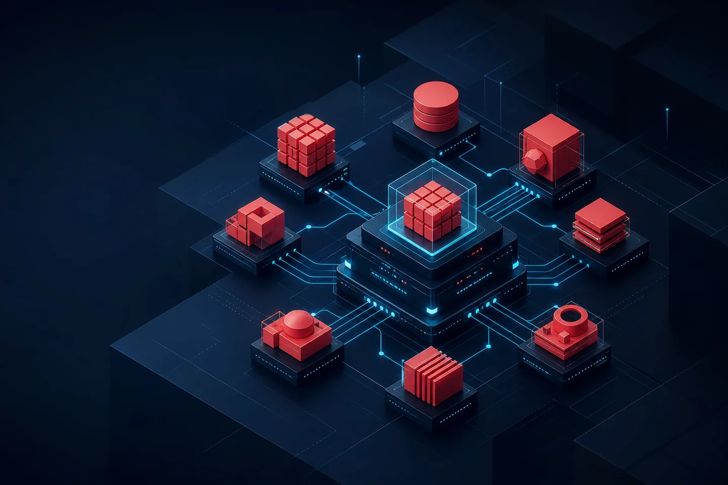 Arquitectura modular de servicios empresariales conectados con NestJS