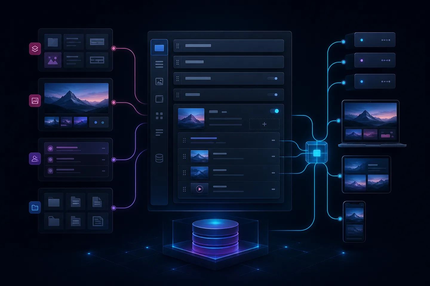 Sistema de contenido estructurado conectado a APIs y varios dispositivos con Payload CMS